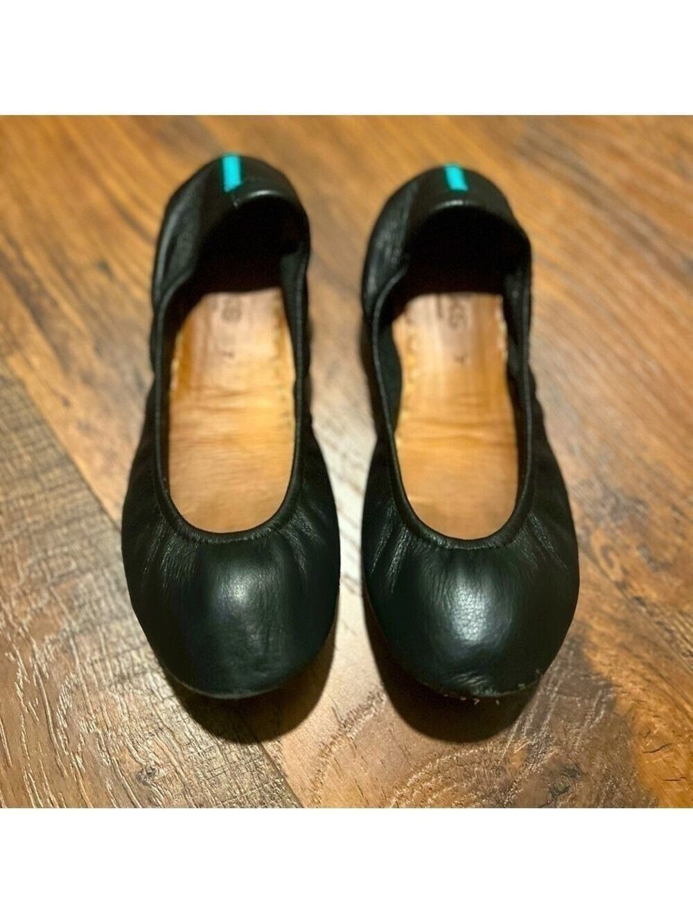 TIEKS black leather ballet flats. Size 7